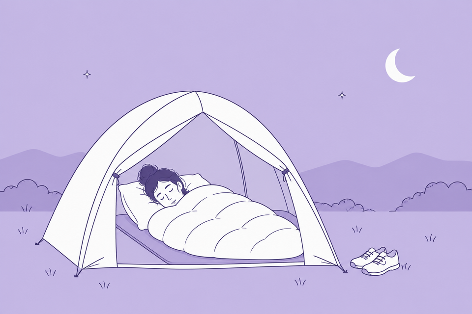 Slapen in een tent: slaapmat, warmte en rust