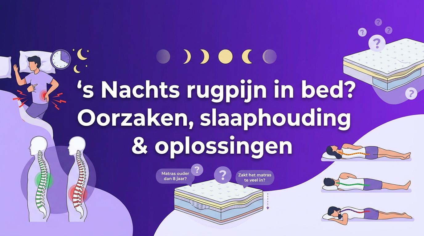 's Nachts rugpijn in bed? Oorzaken, slaaphouding & oplossingen