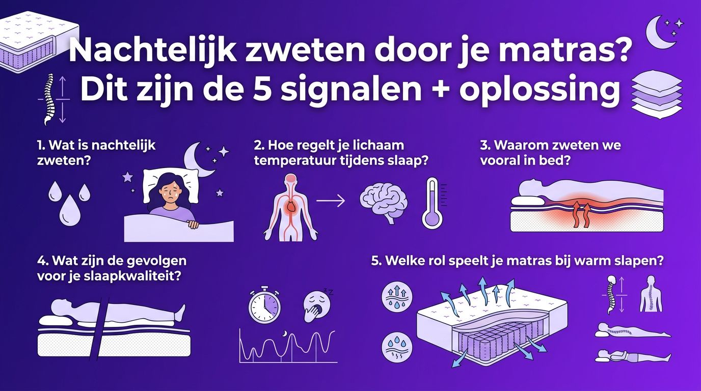 Nachtelijk zweten door je matras? Dit zijn de 5 signalen + oplossing