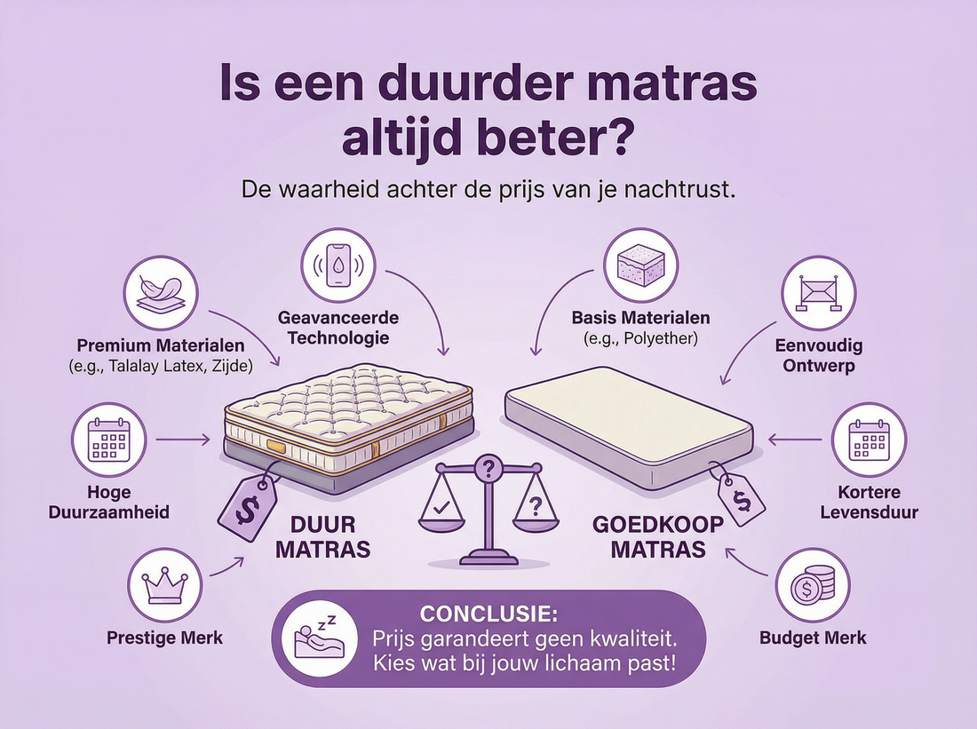 Is een duurder matras altijd beter? Wat prijs écht zegt