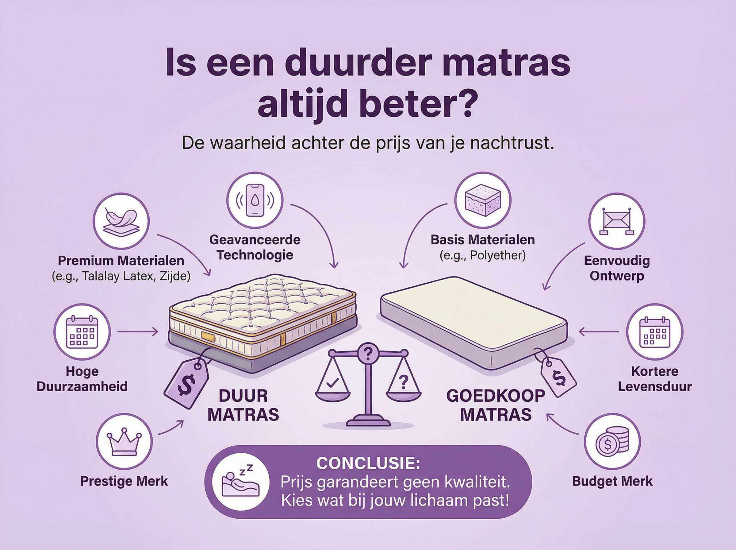 Is een duurder matras altijd beter? Wat prijs écht zegt