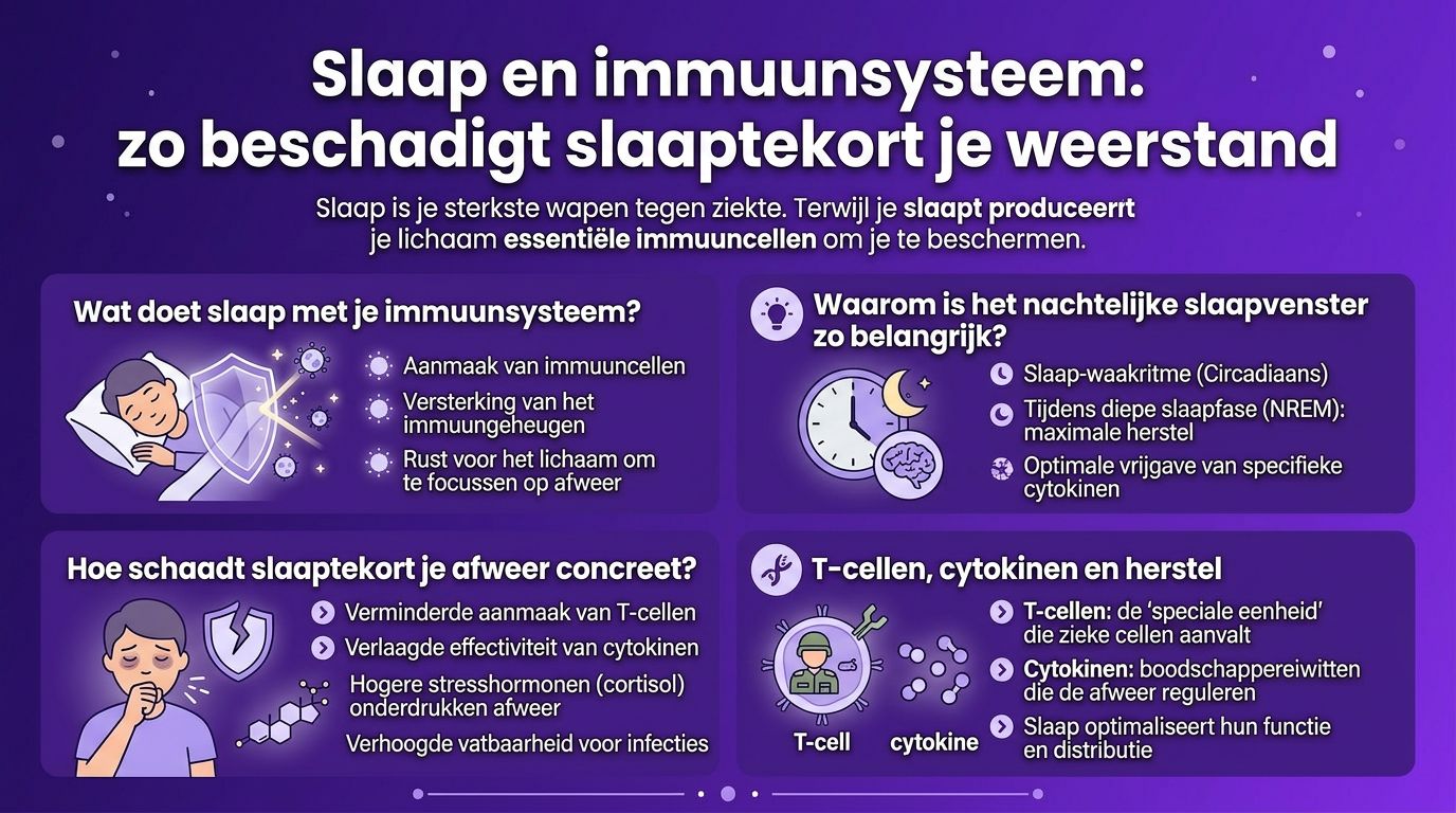 Slaap en immuunsysteem: zo beschadigt slaaptekort je weerstand