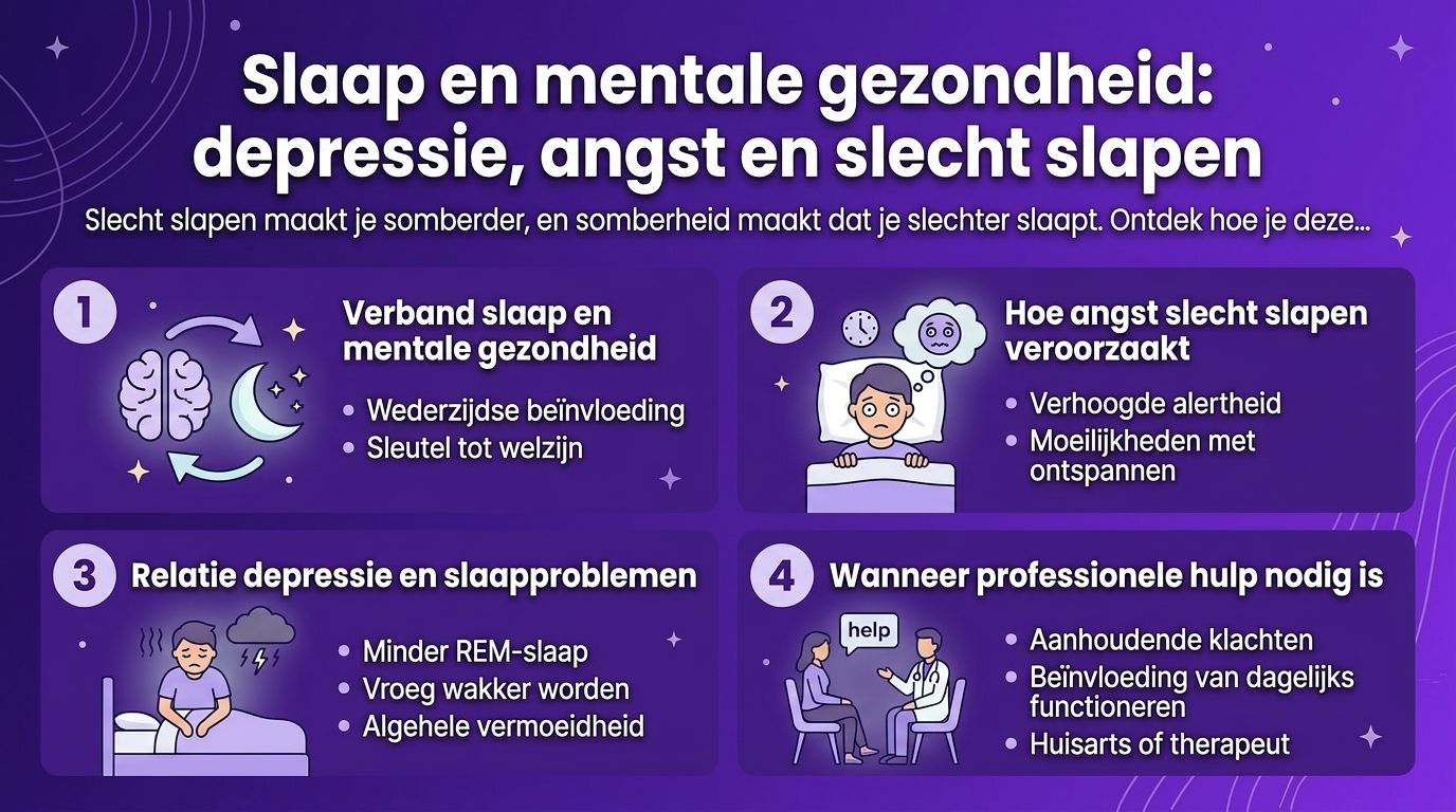 Slaap en mentale gezondheid: de relatie tussen depressie, angst en slecht slapen