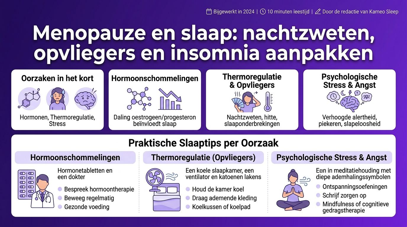 Menopauze en slaap: nachtzweten, opvliegers en insomnia aanpakken
