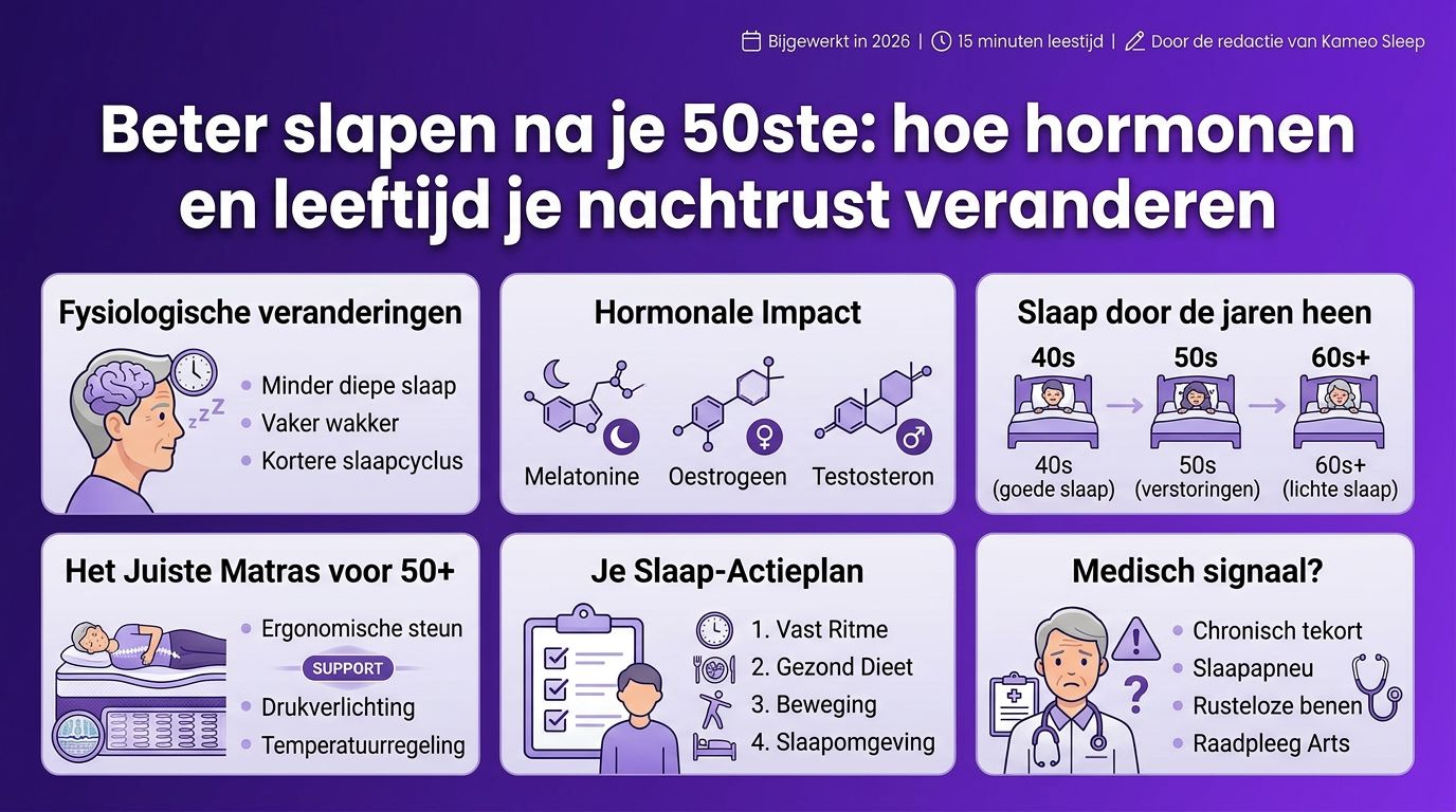 Beter slapen na je 50ste: hoe hormonen en leeftijd je nachtrust veranderen