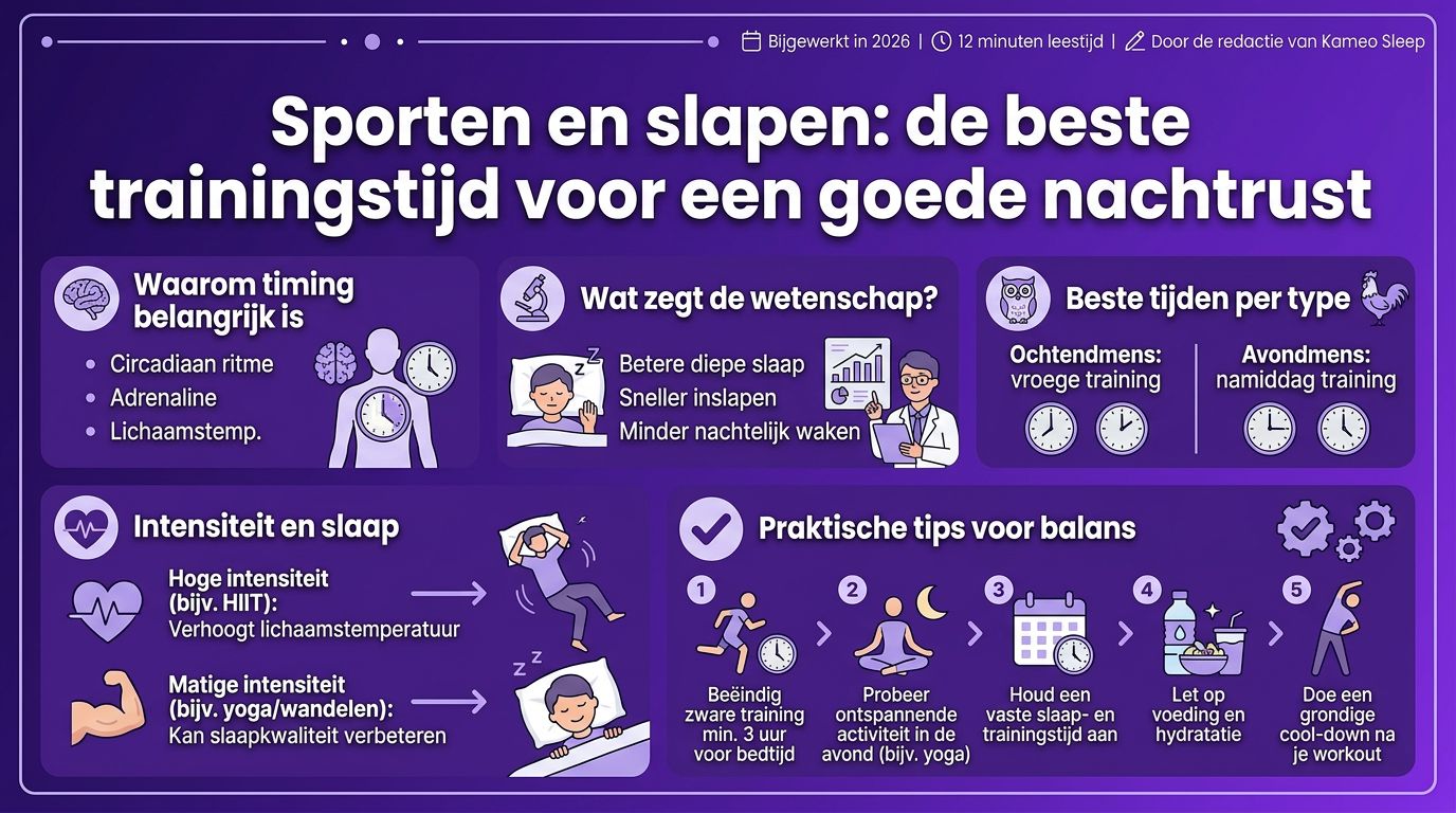 Sporten en slapen: de beste trainingstijd voor een goede nachtrust