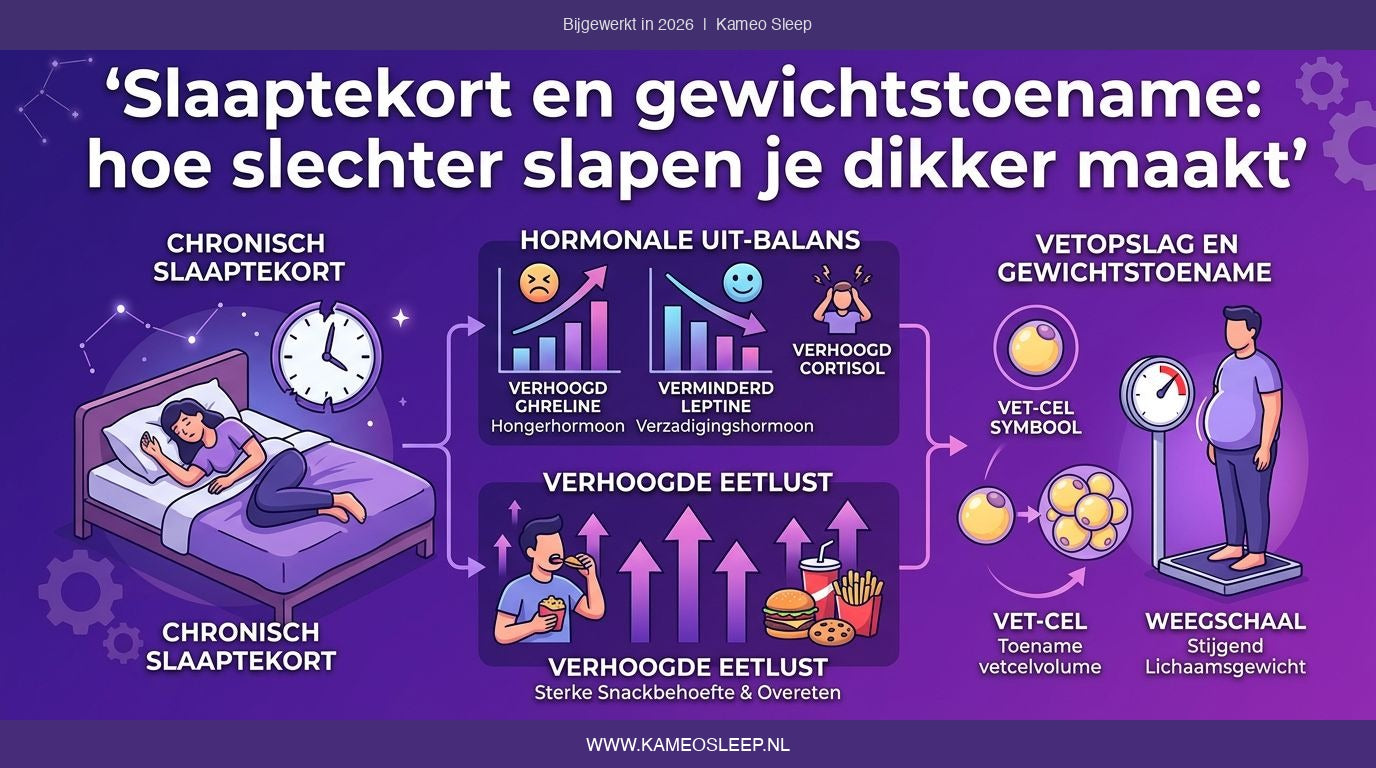 Slaaptekort en gewichtstoename: hoe slechter slapen je dikker maakt
