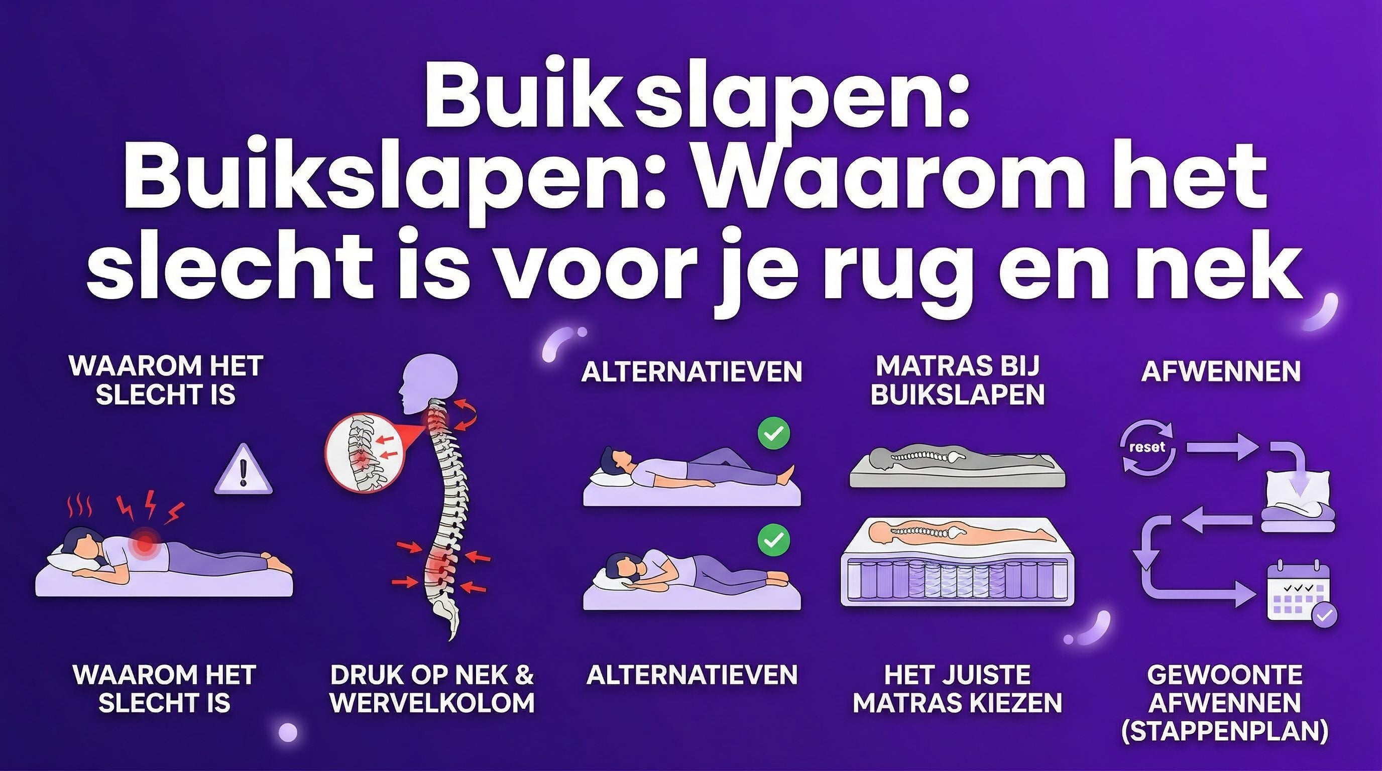 Buikslapen: Waarom het slecht is voor je rug en nek