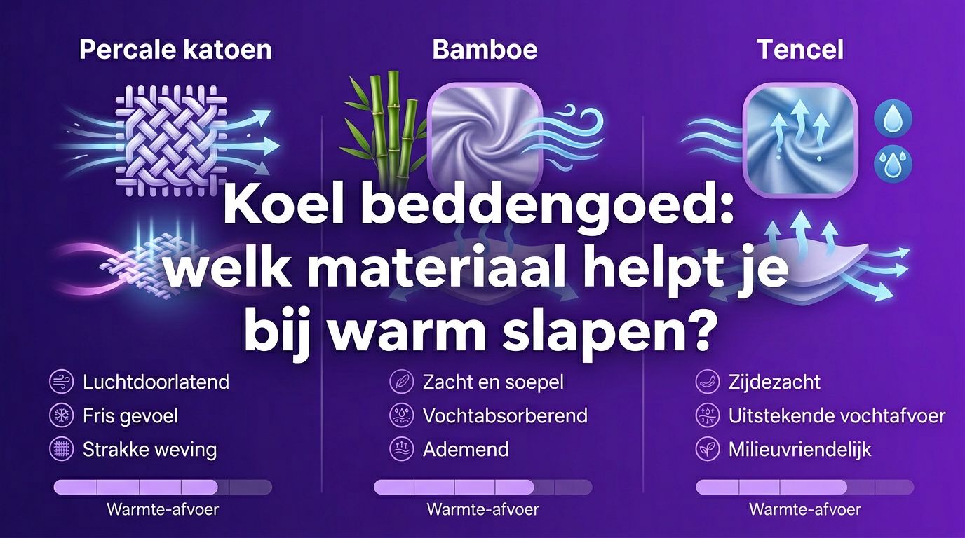Koel beddengoed: welk materiaal helpt je best bij warm slapen?