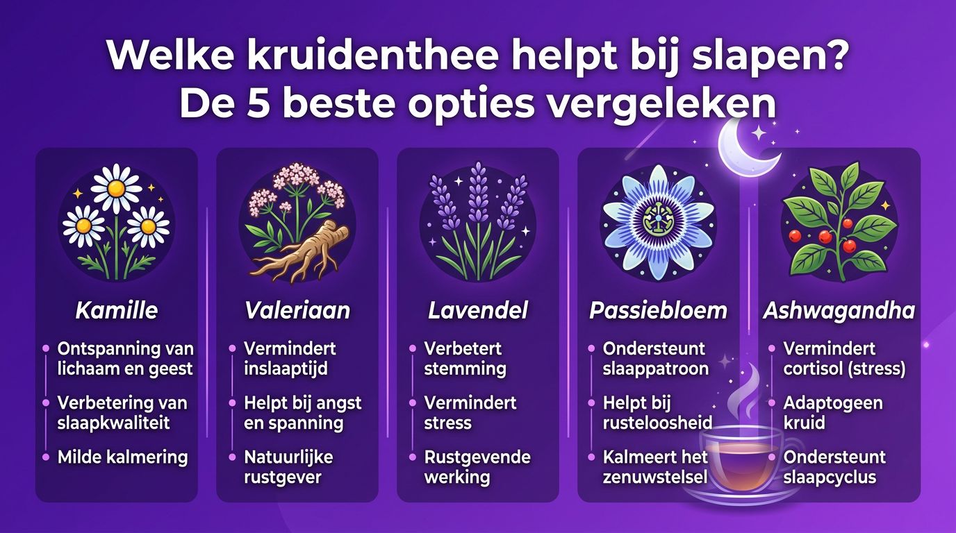 Welke kruidenthee helpt bij slapen? De 5 beste opties vergeleken