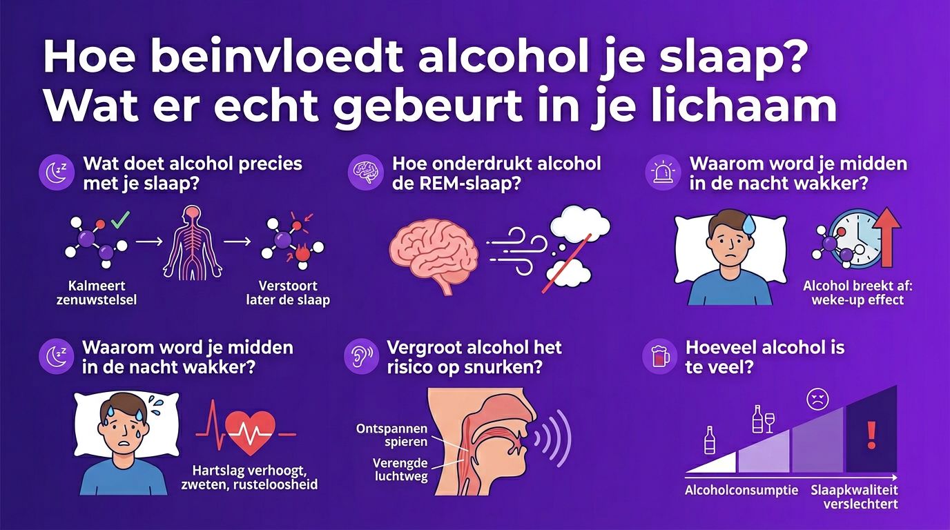 Hoe beinvloedt alcohol je slaap? Wat er echt gebeurt in je lichaam