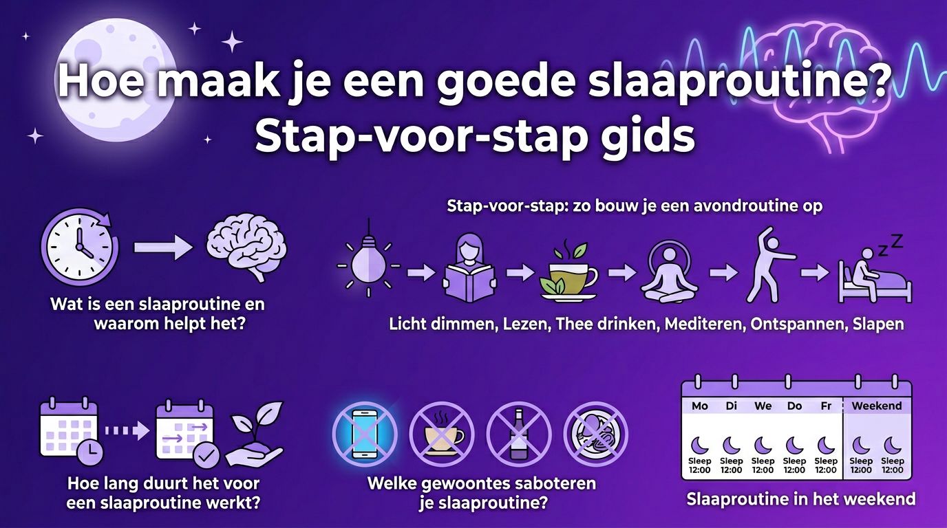 Hoe maak je een goede slaaproutine? Stap-voor-stap gids