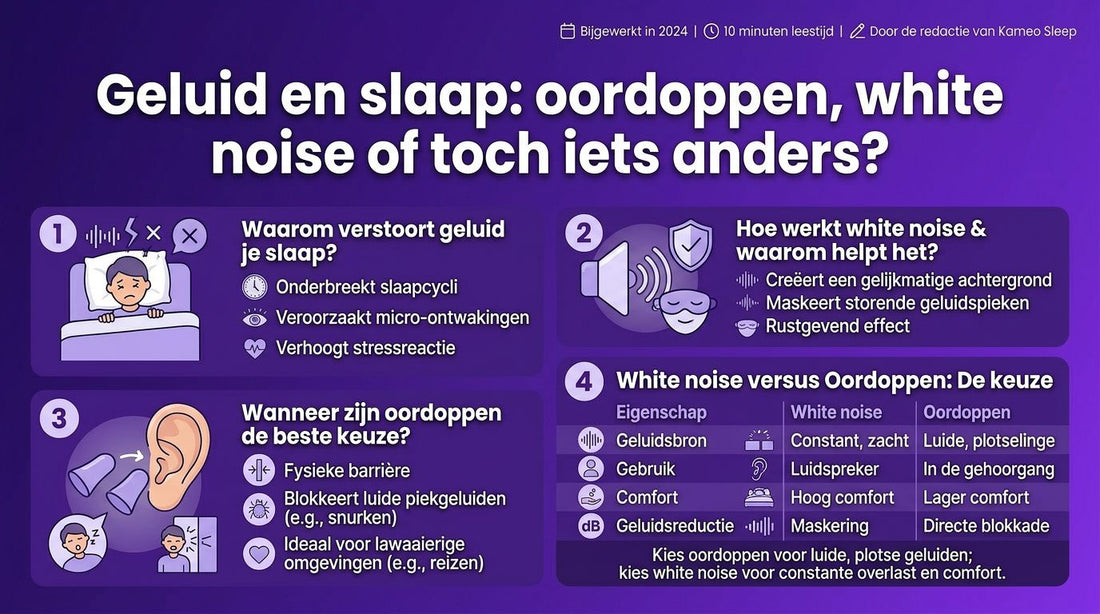 Geluid en slaap: oordoppen, white noise of toch iets anders?