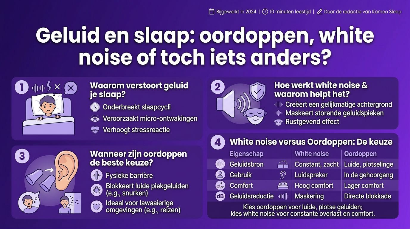 Geluid en slaap: oordoppen, white noise of toch iets anders?