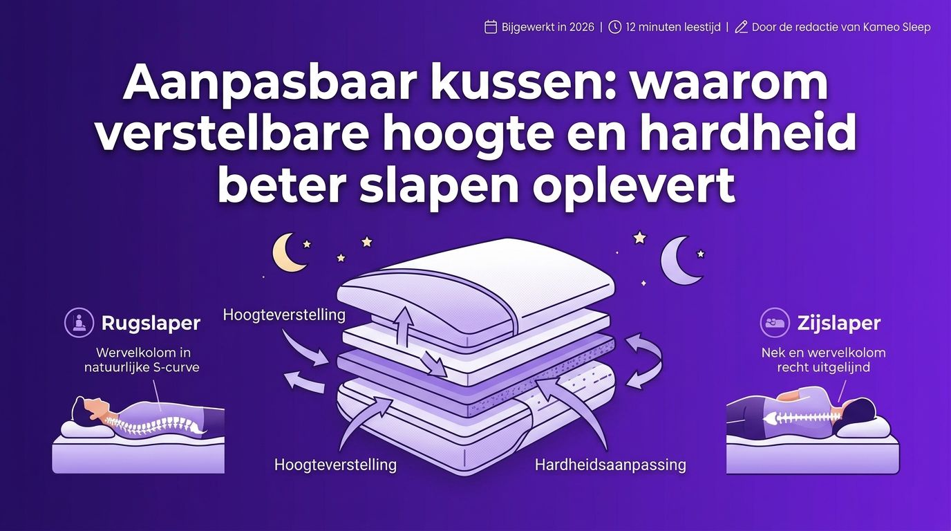 Aanpasbaar kussen: waarom verstelbare hoogte en hardheid beter slapen oplevert