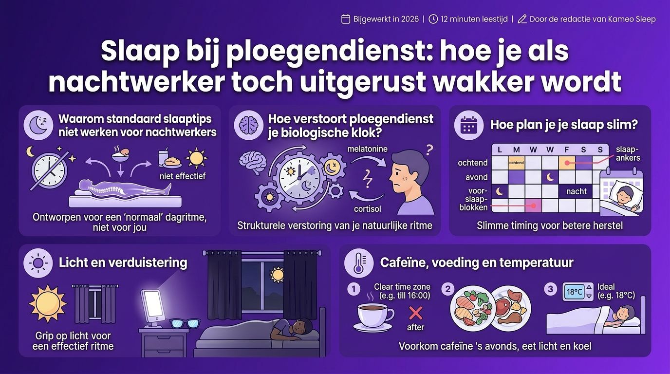 Slaap bij ploegendienst: hoe je als nachtwerker toch uitgerust wakker wordt