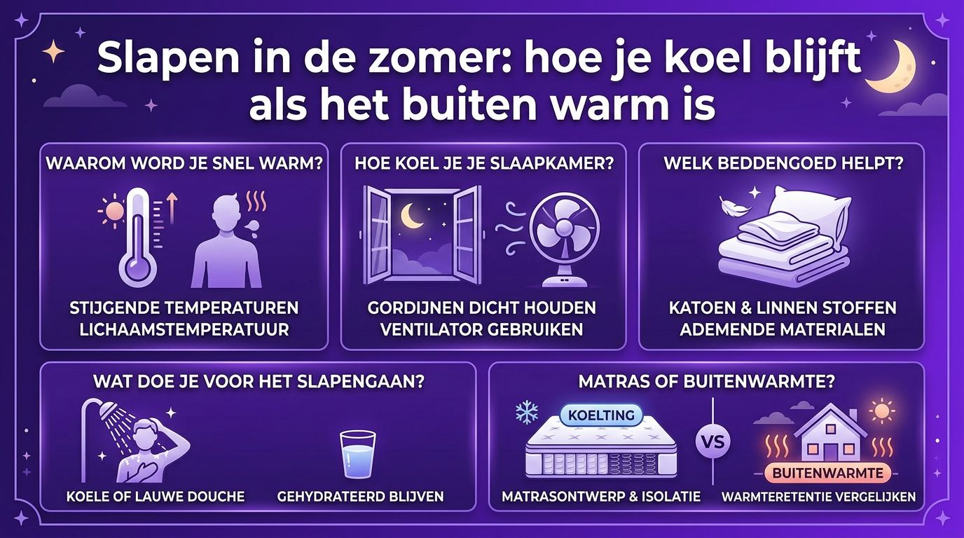 Slapen in de zomer: hoe je koel blijft als het buiten warm is