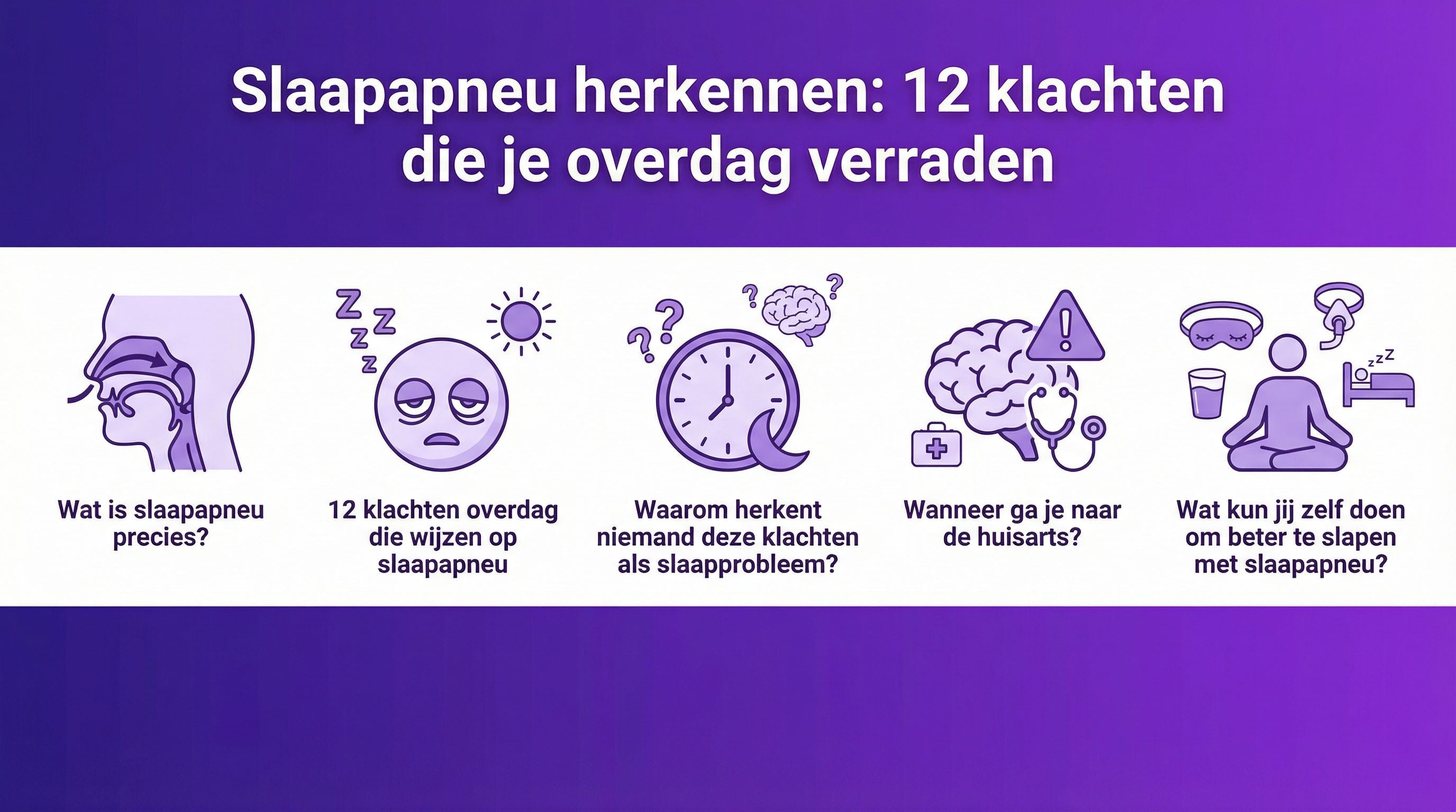 Slaapapneu herkennen: 12 klachten die je overdag verraden