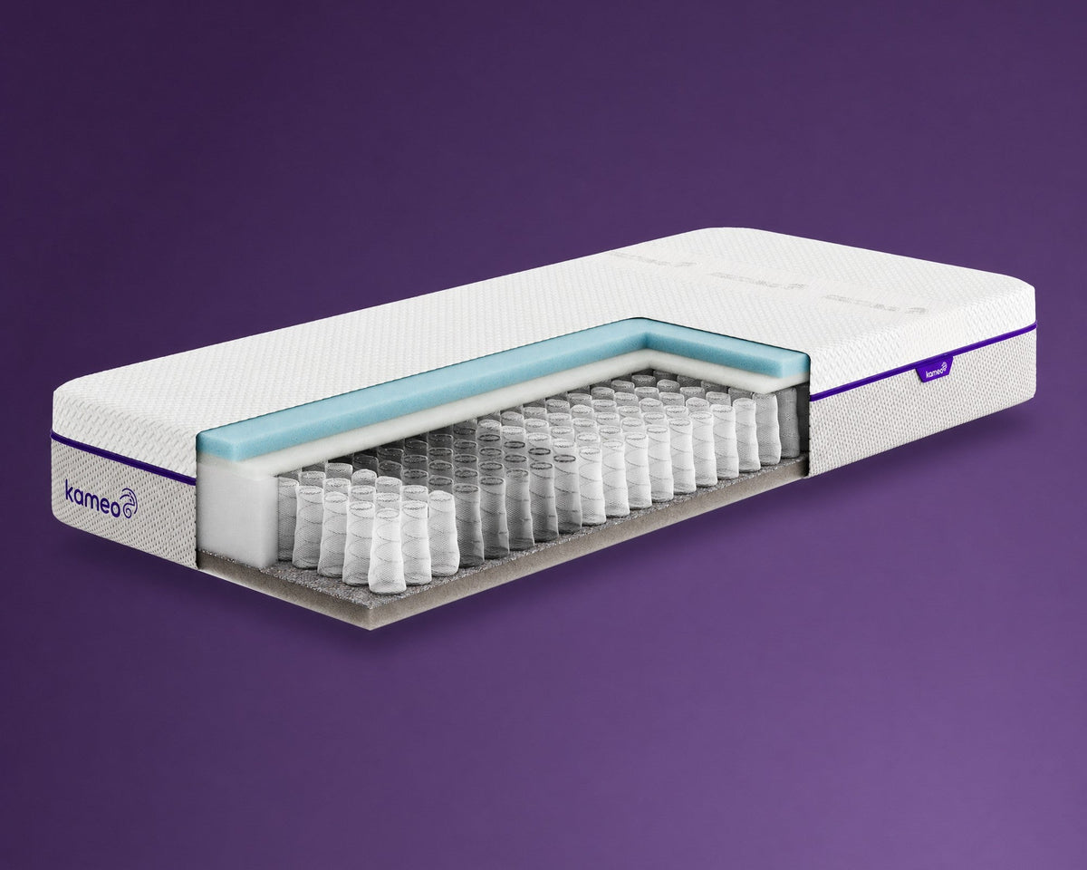 Doorsnede van het Kameo Custom matras met pocketveren
