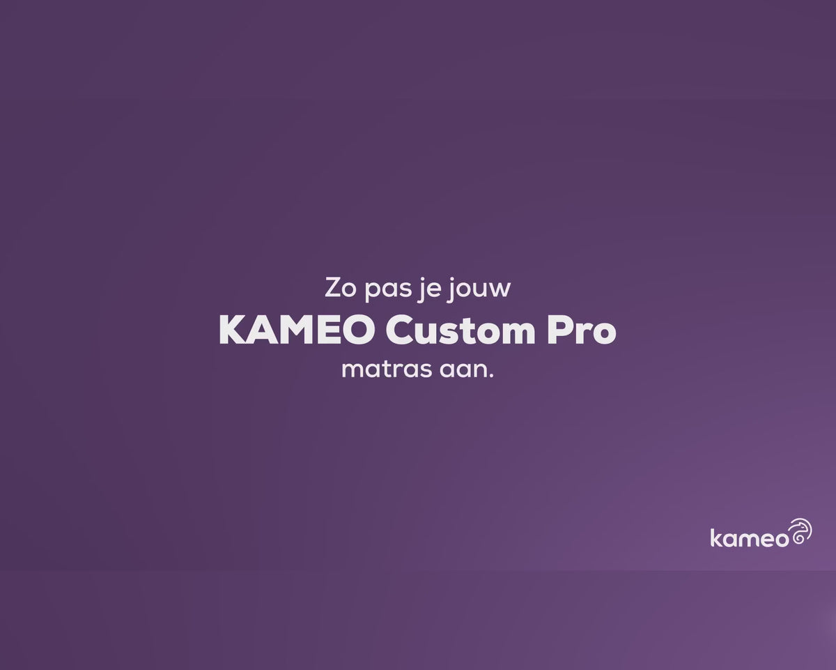 Zo draai je het Kameo Custom Pro matras naar jouw hardheid